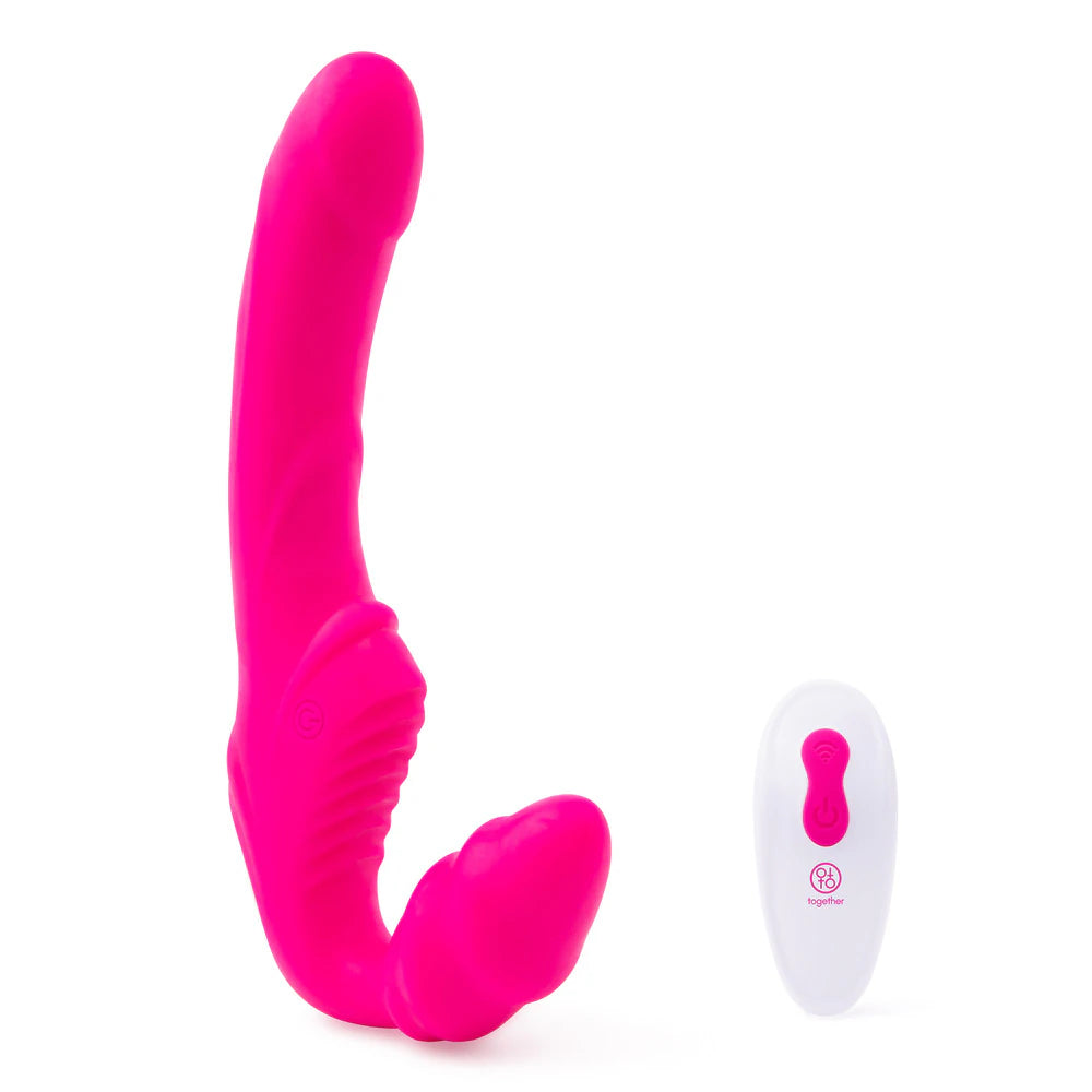 Strapless Remote Control Vibrator - Pink