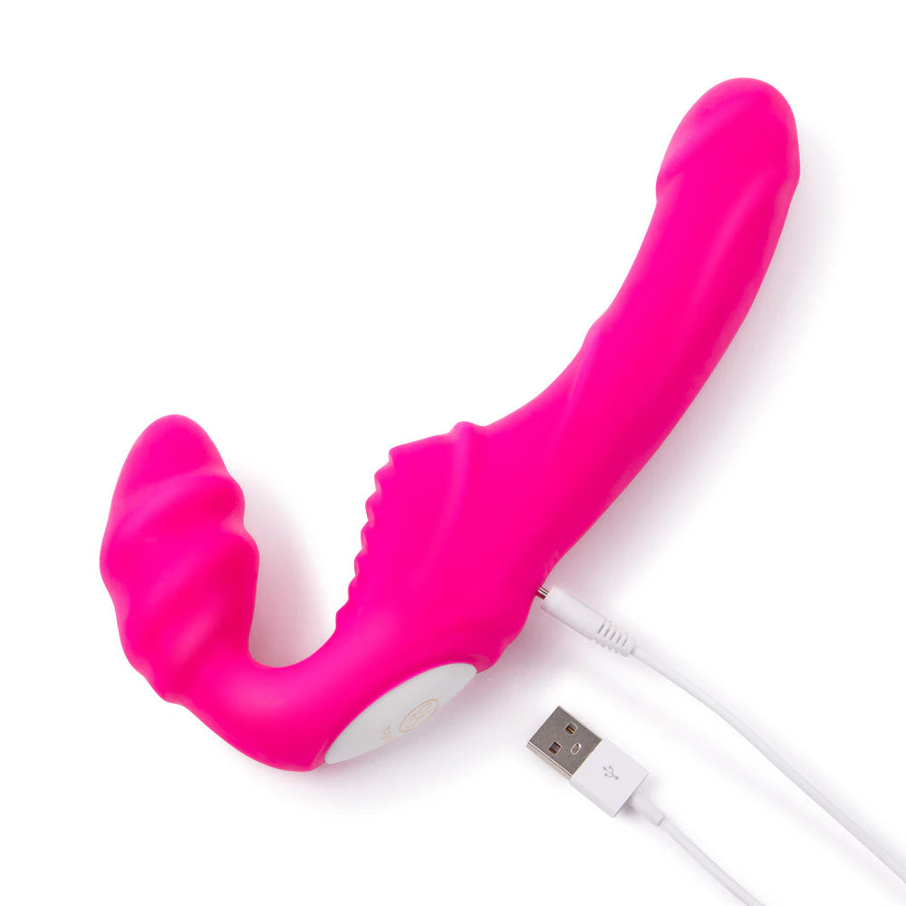 Strapless Remote Control Vibrator - Pink